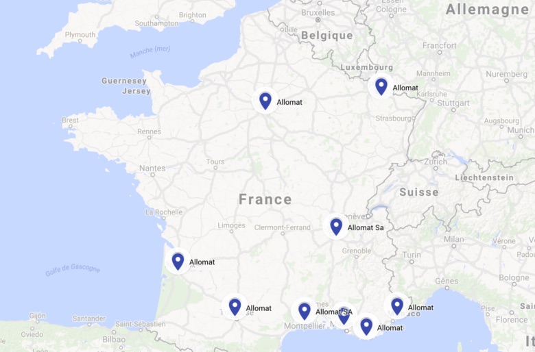 carte de France où nous trouver