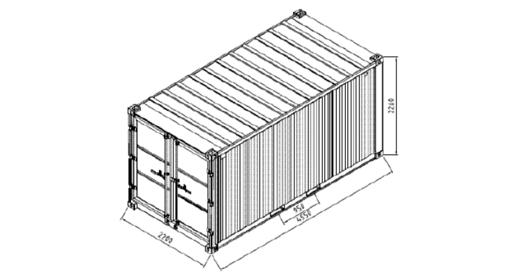 Conteneur de stockage allomat 15 pieds 19 M3