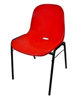 chaise salle des fêtes sans rembourrage Chaise coque en plastique chaise plastique lot de 4 coque rouge brillant chaise résistante 