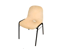 Chaise coque plastique de chantier beige