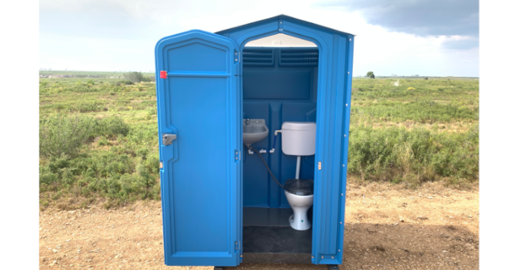 Livraison d'un wc raccordable transportable de chantier allomat