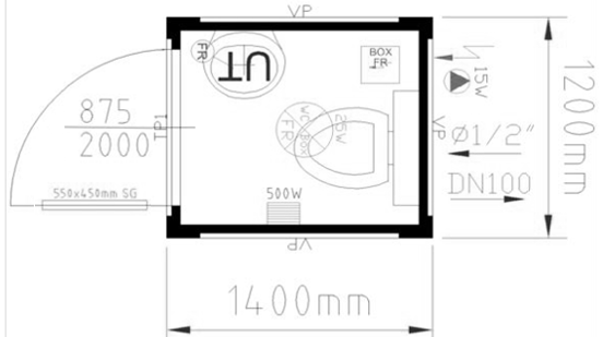 Sanitaire raccordable SANIBOX