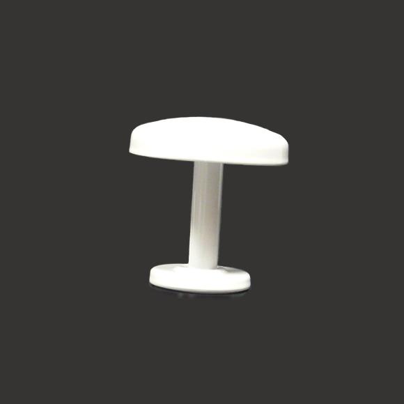 Patère 2 têtes epoxy blanc