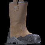 Botte de sécurité fourrée marron pour environnement froid