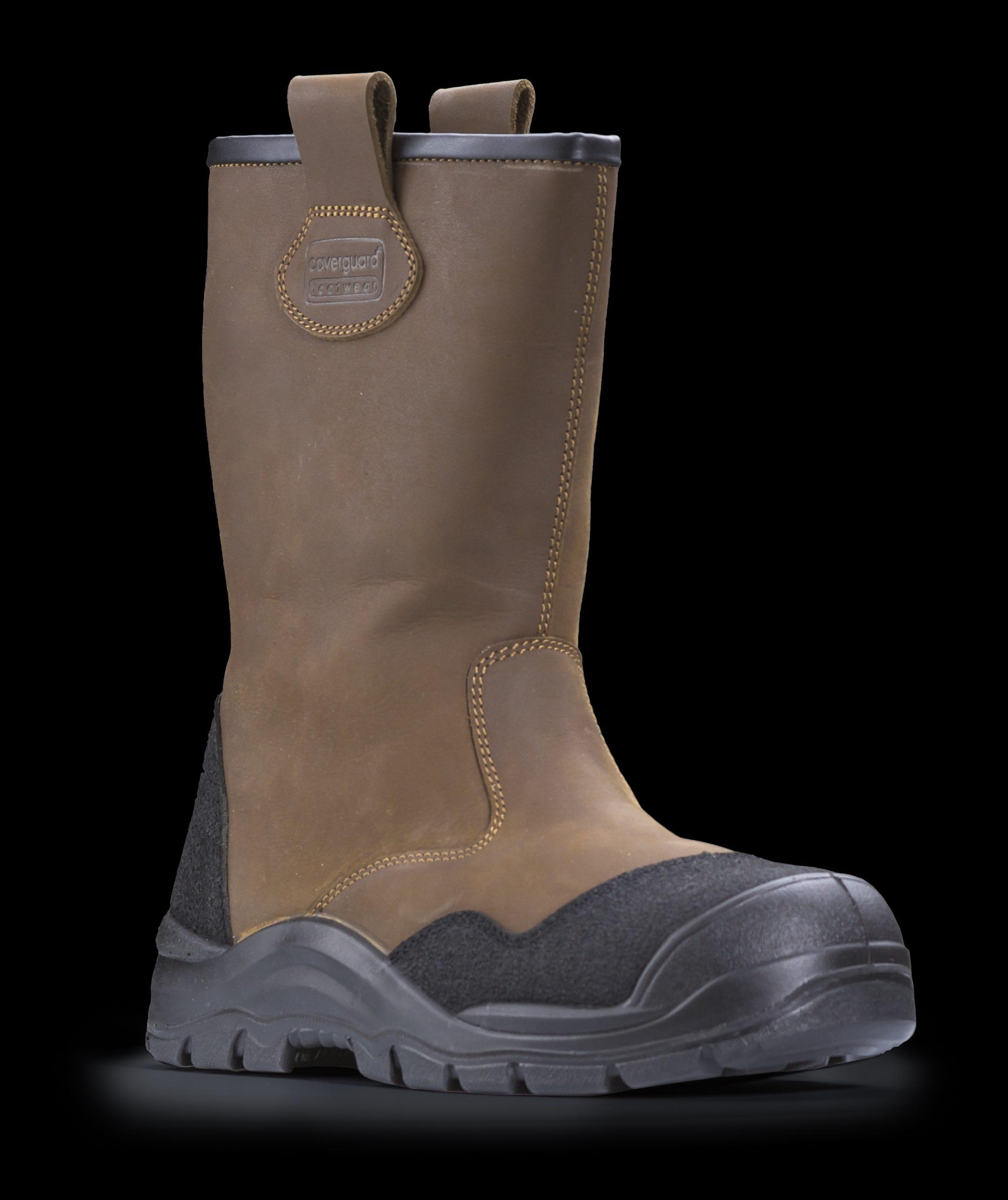 Botte de sécurité fourrée marron pour environnement froid