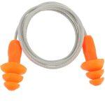 Bouchons d’oreilles orange avec cordelette réutilisables