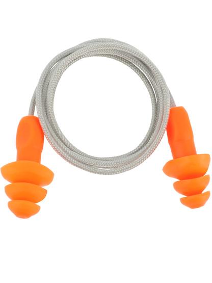 Bouchons d’oreilles orange avec cordelette réutilisables