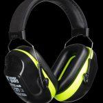 Casque antibruit noir et jaune haute visibilité