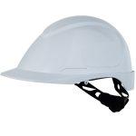 Casque de chantier blanc avec harnais réglable