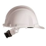 Casque de chantier blanc réglable