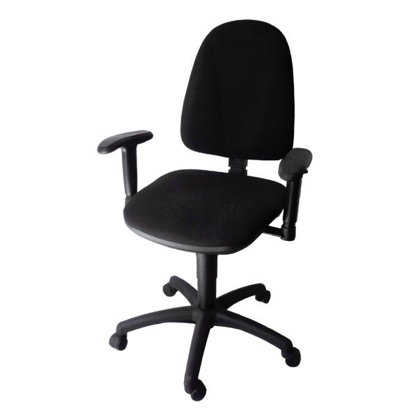 Chaise de bureau noire avec accoudoirs réglables