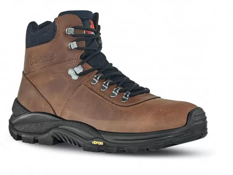 Chaussure de sécurité montante marron style trail