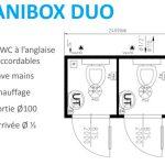 Sanibox Duo - Bungalow sanitaire double pour chantiers et événements
