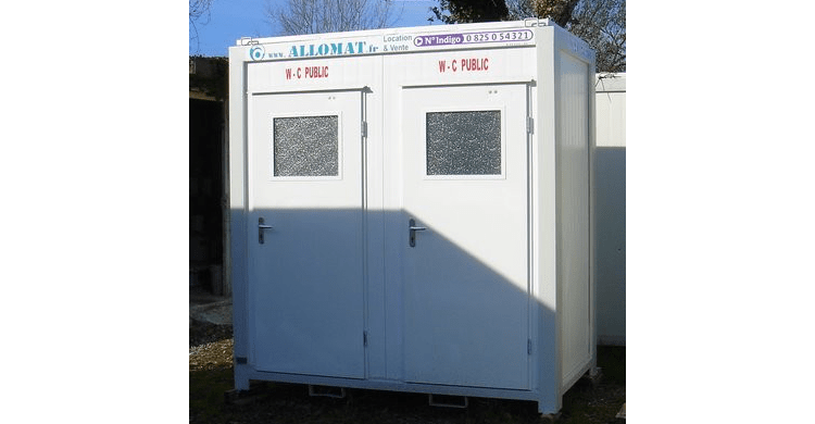 Sanibox Duo - Bungalow sanitaire double pour chantiers et événements