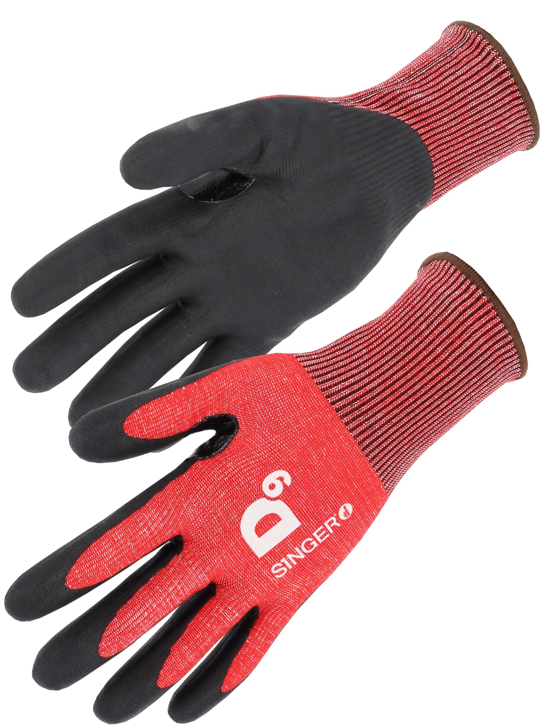 Gants de protection tricotés niveau D avec revêtement antidérapant