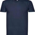 T-shirt bleu marine en coton pour usage professionnel