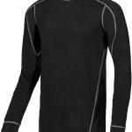 T-shirt thermique noir manches longues pour travail en extérieur