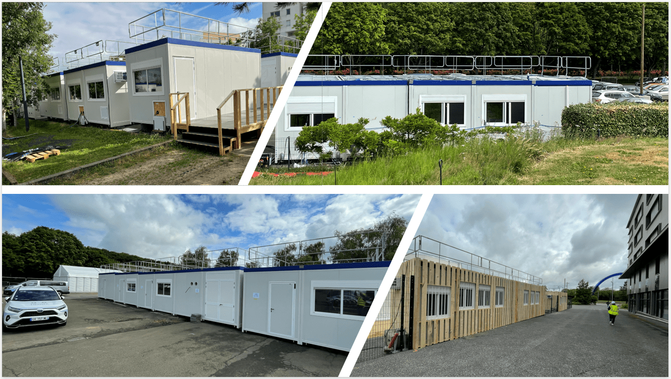 Vue d'ensemble de solutions modulaires de base vie.
