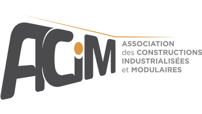 Logo ACIM (Association des Constructions Industrialisées et Modulaires), acteur du marché de la location base de vie.